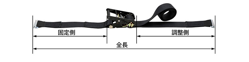 シライベルタイト ブラックタイプ 端末金具付き形<br>RK-50LB OP130（ワンピース）ベルト幅50mm