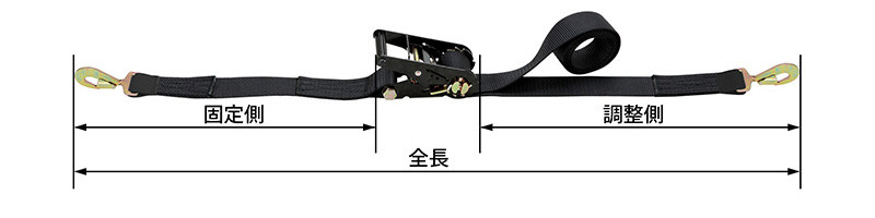 シライベルタイト ブラックタイプ 端末金具付き形<br>RK-35B SHT200（スナップフックツイスト）ベルト幅35mm