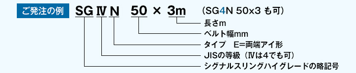 シライマルチスリング発注例 シライマルチスリング発注例